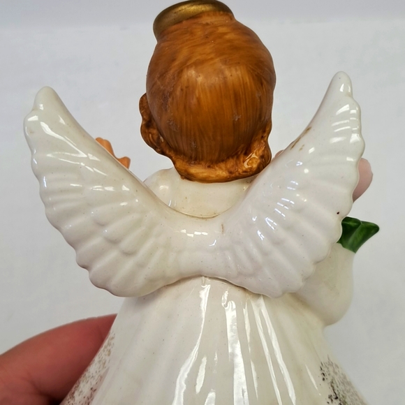 Vintage Sankyo Japan AUGUST  Birthday Angel on wind up music stand playing HBD - Picture 9 of 13